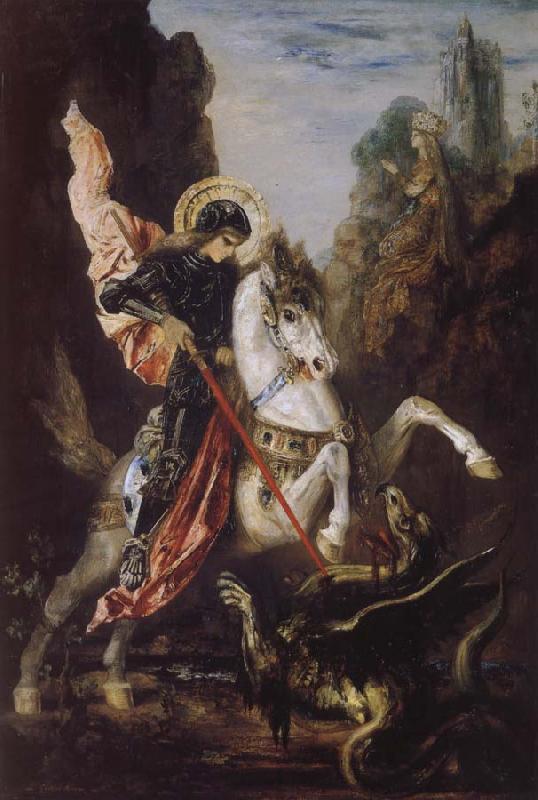 Gustave Moreau Saint George and the Dragon Germany oil painting art
